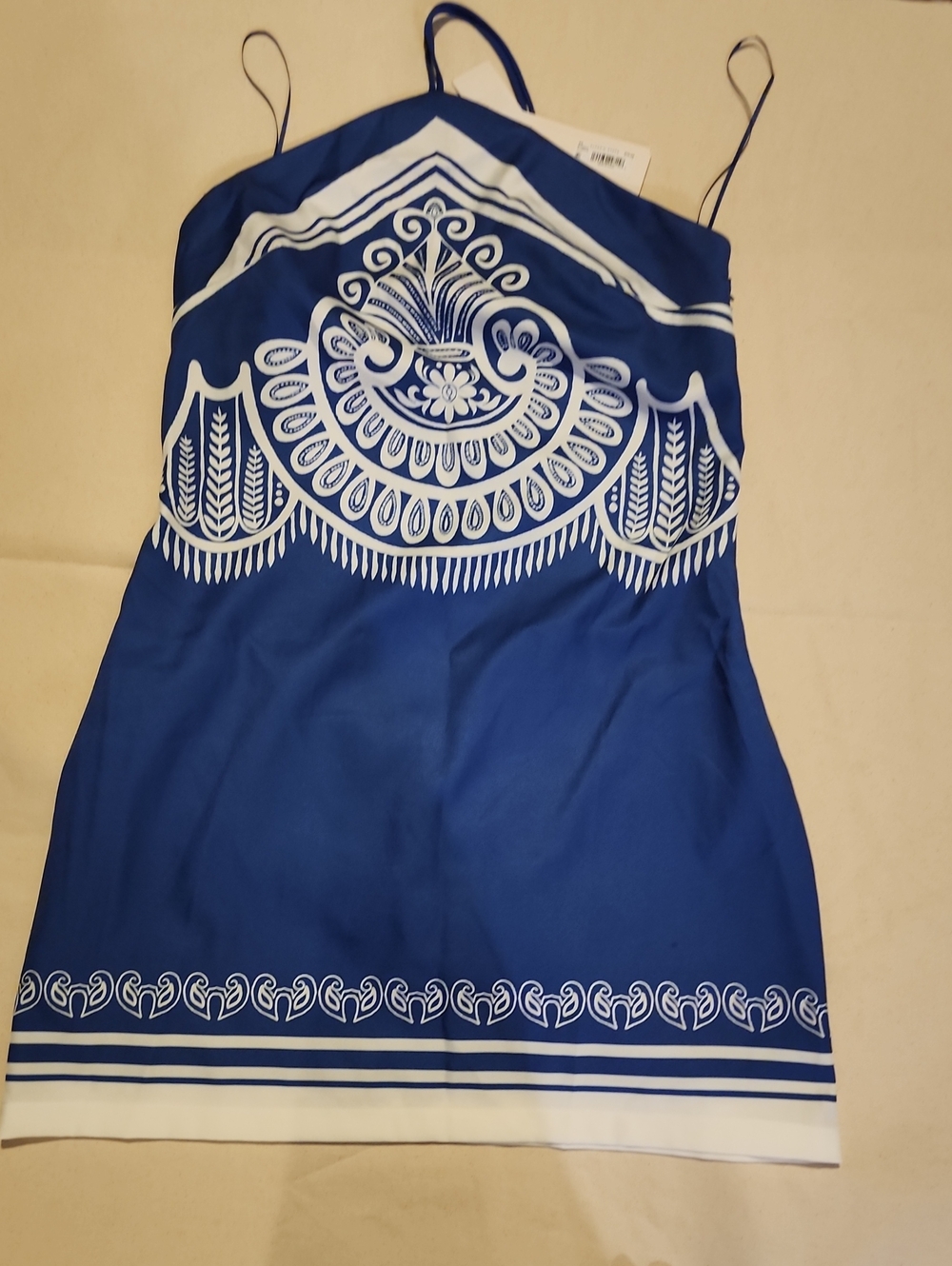 Altar'd State Blue and White Printed Camisole Dress